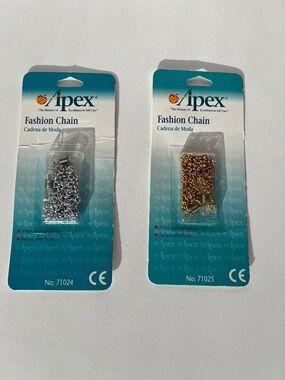 2 NWT Apex Medical Silver and Gold Eyeglass Holder Fashion Chain 24in